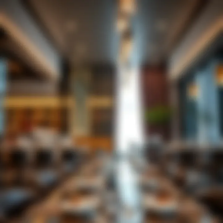 Modern Dining in Al Yahr An elegant modern restaurant interior in Al Yahr