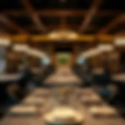 Elegant dining setup at a luxury restaurant in Downtown Dubai