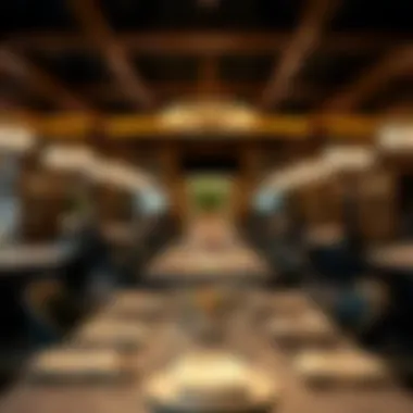 Elegant dining setup at a luxury restaurant in Downtown Dubai