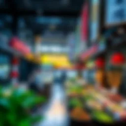 Vibrant display of international cuisine at Dragon Mart food court