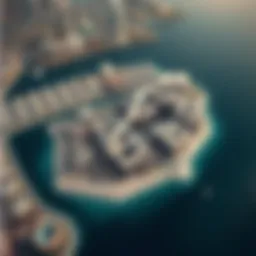 Aerial view of the Dubai Island Project showcasing innovative architectural designs.