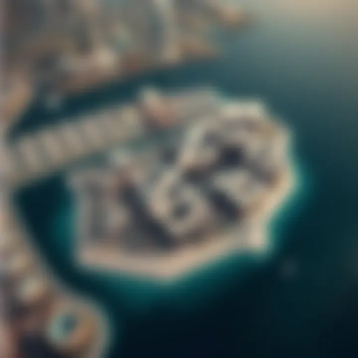 Aerial view of the Dubai Island Project showcasing innovative architectural designs.