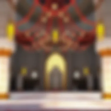 Festive Mosque Decor for Eid ul Fitr Decorative mosque scene during Eid