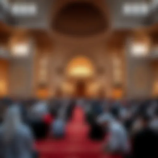 Prayer gathering at a mosque during Eid ul Fitr