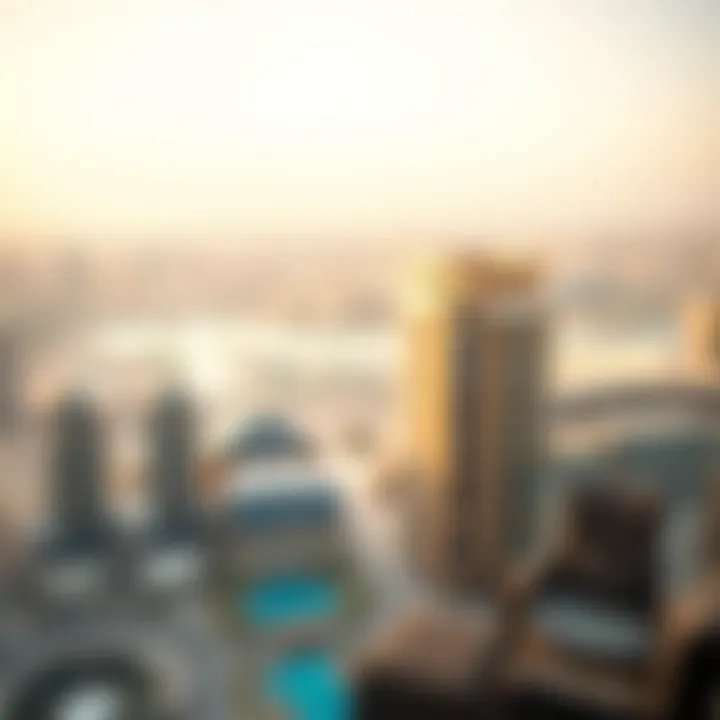 Breathtaking view from a high-floor elite residence apartment