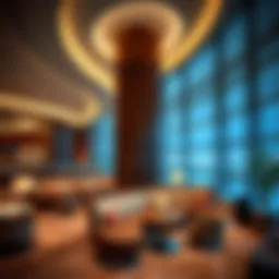 Overview of Emirates Lounge interior showcasing luxury amenities