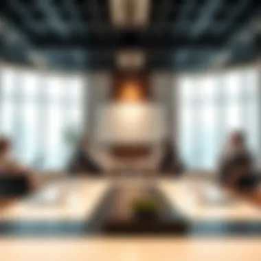 Strategic Discussions in Real Estate A conference room with industry leaders discussing investment strategies