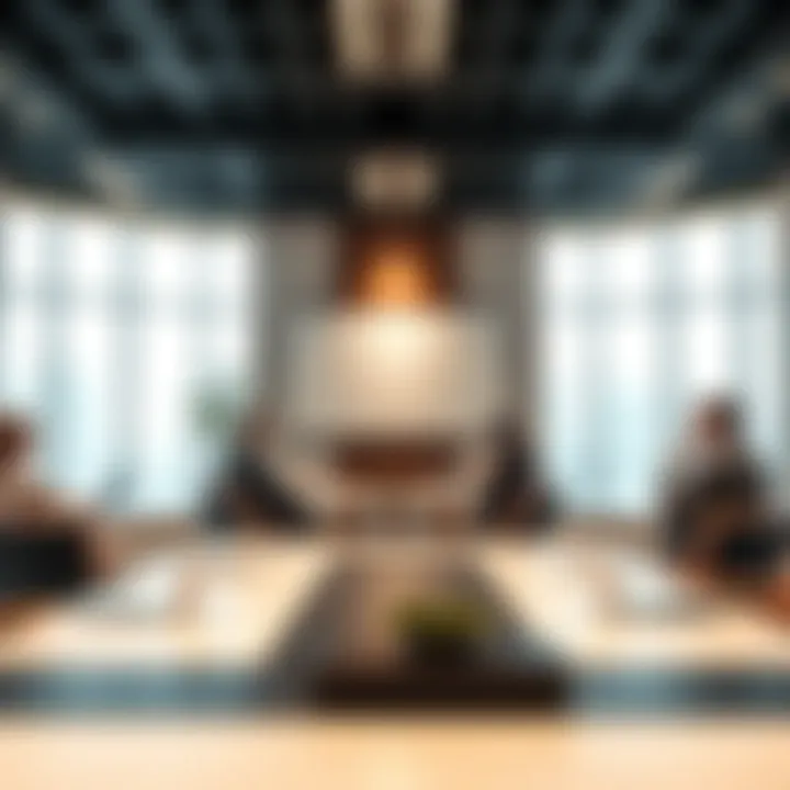 Strategic Discussions in Real Estate A conference room with industry leaders discussing investment strategies