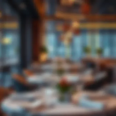 An elegant dining setting in a popular Dubai restaurant