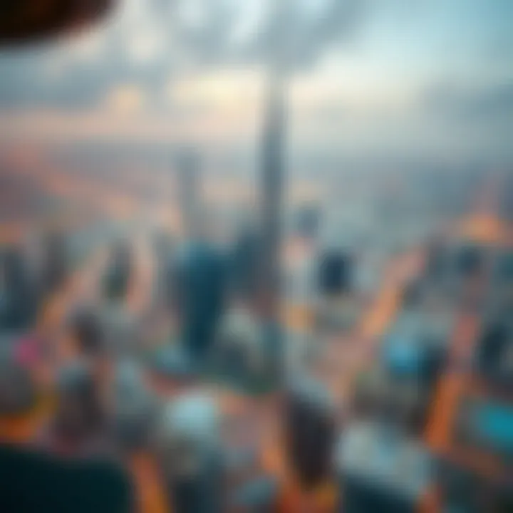 Aerial view of Dubai showing Burj Khalifa's impact on the skyline