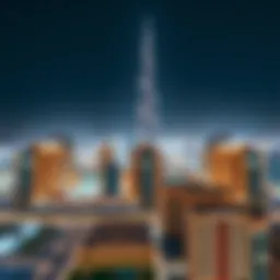 Panoramic view of Burj Khalifa showcasing its architectural grandeur