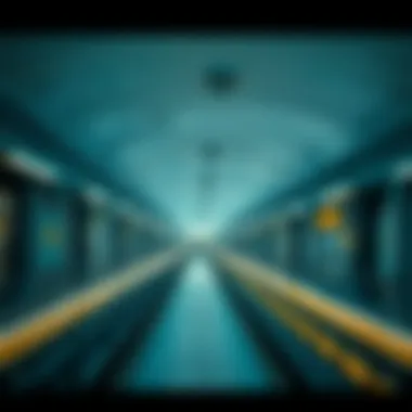 Modern Interior of a Dubai Metro Station Metro Station Interior