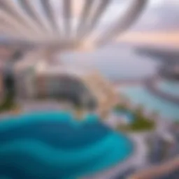 Stunning aerial view of Address Residences Al Marjan Island