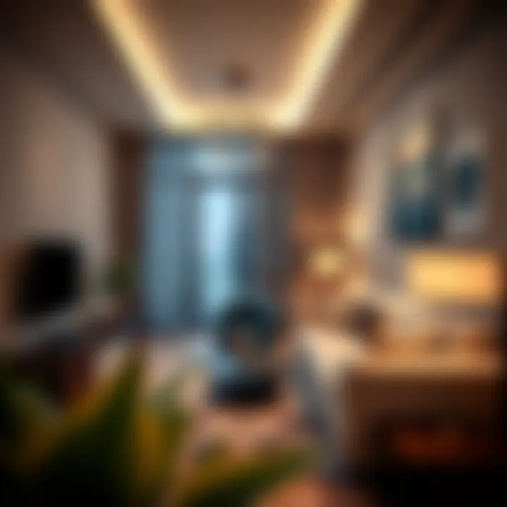 Stylish Living Space in Dubai Modern one-bedroom apartment interior showcasing elegant design
