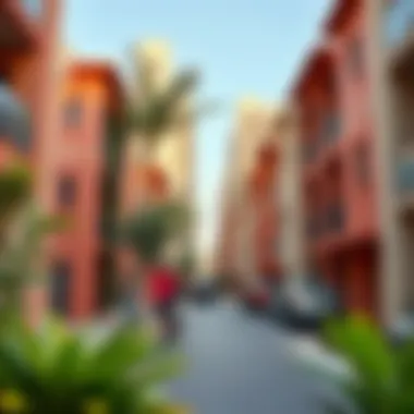 Vibrant Community Living in Dubai Trendy neighborhood in Dubai with vibrant atmosphere
