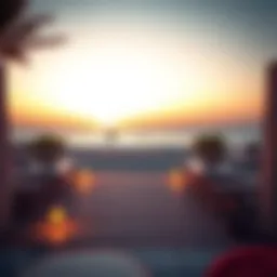 Serene view of Al Bateen Ladies Beach at sunset