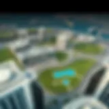 Aerial view of الحبتور بولو showcasing its lush green landscapes