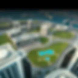 Aerial view of الحبتور بولو showcasing its lush green landscapes