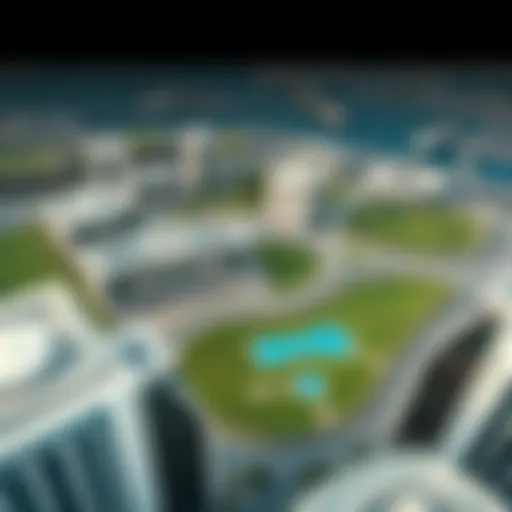 Aerial view of الحبتور بولو showcasing its lush green landscapes