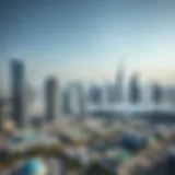 A panoramic view showcasing the modern skyline of Al Mirdif