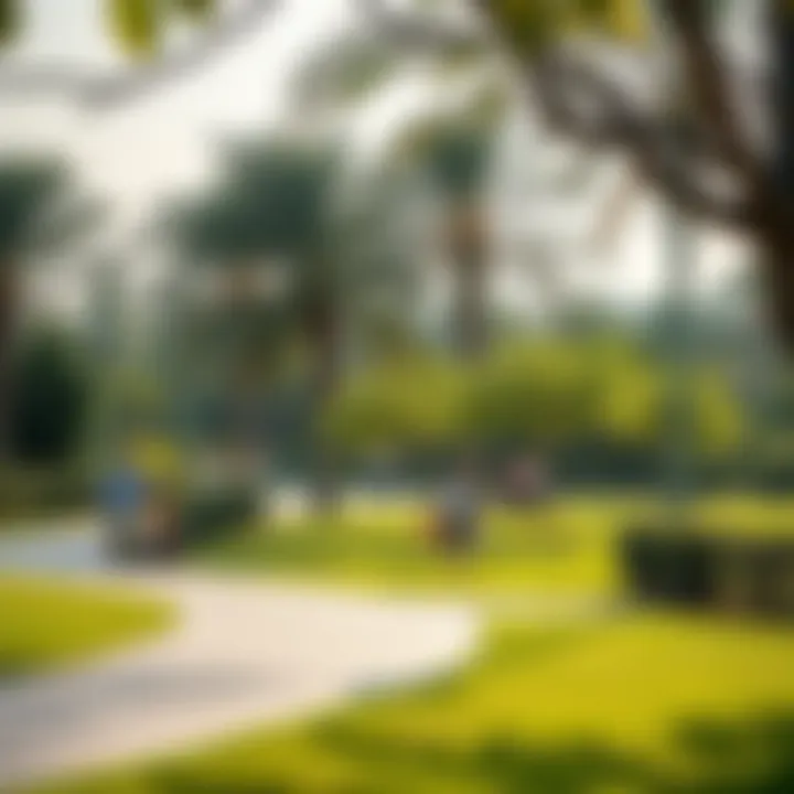 Family-Friendly Park in Al Mirdif A serene park in Al Mirdif with families enjoying outdoor activities
