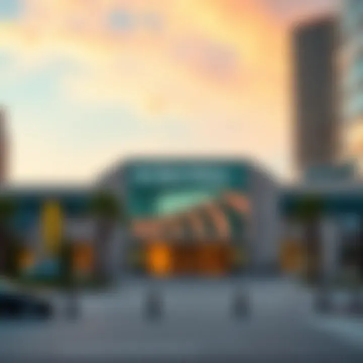 Exterior View of Al Quoz Mall Exterior view of Al Quoz Mall surrounded by cityscape