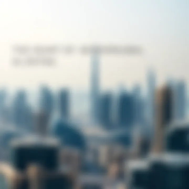 Panoramic skyline view of modern Dubai with Al Seef at its core