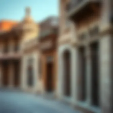 Intricate details of traditional buildings reflecting Dubai's rich cultural heritage