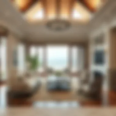 Luxurious interior of a beach house