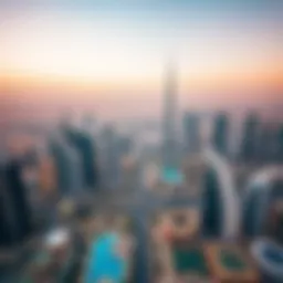 Aerial view of Dubai skyline showcasing luxury real estate developments