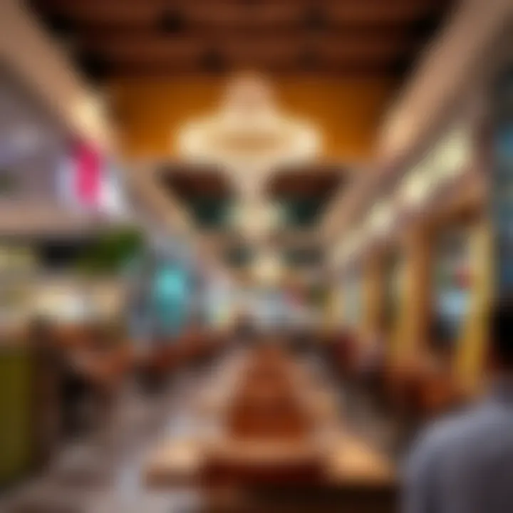 Diverse dining options available within the mall