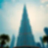 Majestic view of the Burj Khalifa piercing the sky