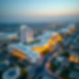 Aerial view of Arjan showcasing modern architecture