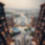 Stunning aerial view of Arjan, Dubai showcasing its modern architecture