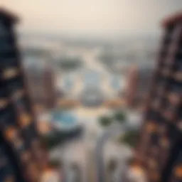 Stunning aerial view of Arjan, Dubai showcasing its modern architecture