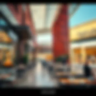 Modern shopping center in Arjan with diverse dining options