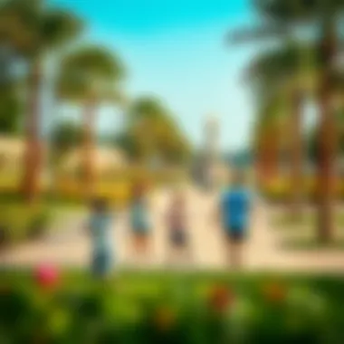 Vibrant park in Arjan with families enjoying outdoor activities