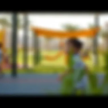 Children Playing in Recreational Area Children playing in recreational area of Barsha South Park