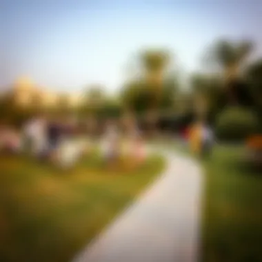 Community Gathering Events at the Park Scenic view of community gathering events at Barsha South Park