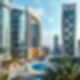 Panoramic view of Bay Square showcasing modern architecture and urban lifestyle