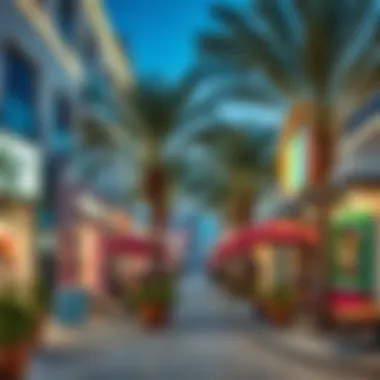 A vibrant community area in Baniyas Square highlighting local amenities.