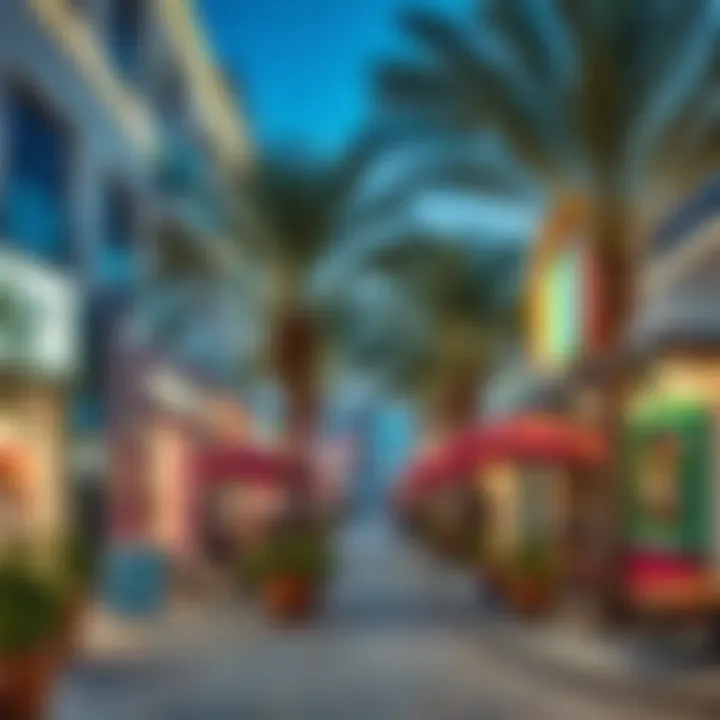 A vibrant community area in Baniyas Square highlighting local amenities.