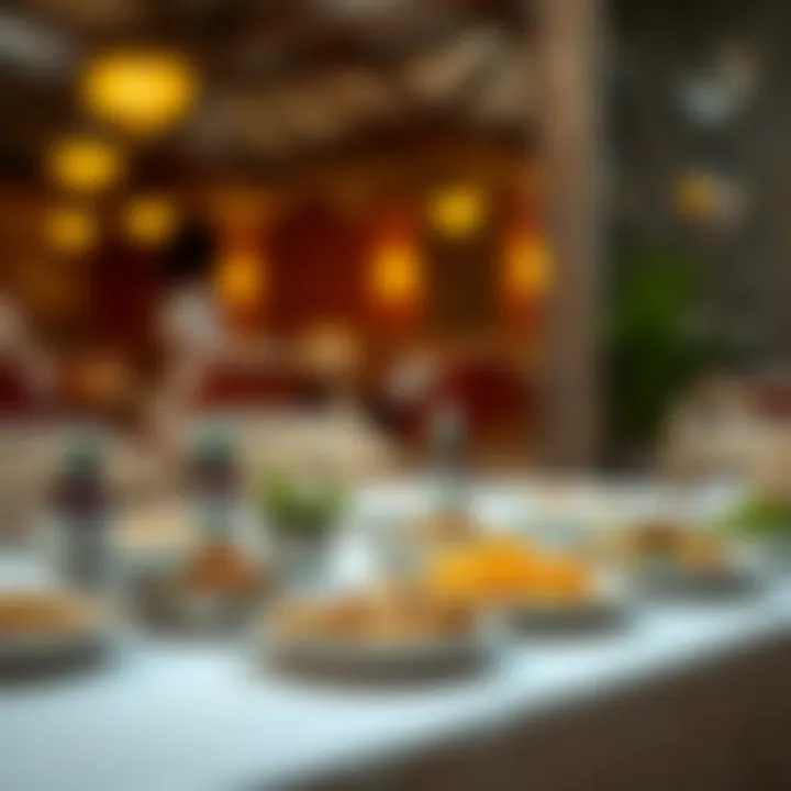 Inviting Dining Setup with Mandi Delicacies An inviting dining setup with traditional Mandi dishes on the table