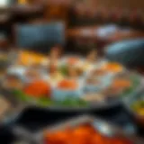 A beautifully arranged Mandi platter showcasing vibrant spices and herbs