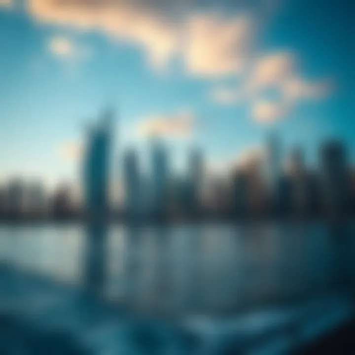 Captivating Dubai Skyline Captivating skyline of Dubai captured during the boat ride