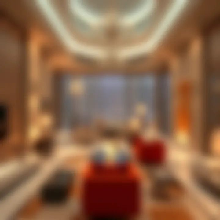 Interior spaces of برج الدار emphasizing modern living and luxury
