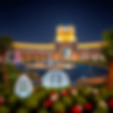 Night Illumination of Burj Park Stunning night view of Burj Park illuminated with lights