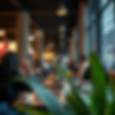 Cafes as Social Hubs A group of friends enjoying drinks and conversation in a lively setting