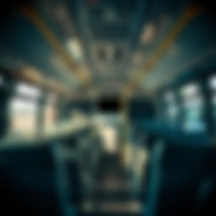 Comfortable Bus Interior for Travel Interior of a bus showcasing comfortable seating