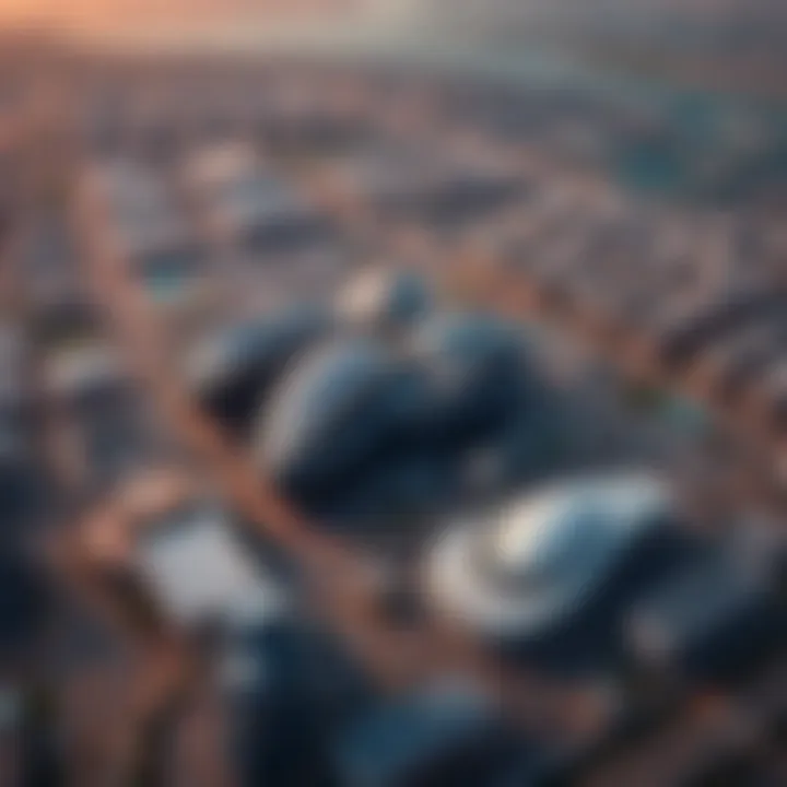 Aerial view of Dubai Commercity Free Zone showcasing its innovative layout